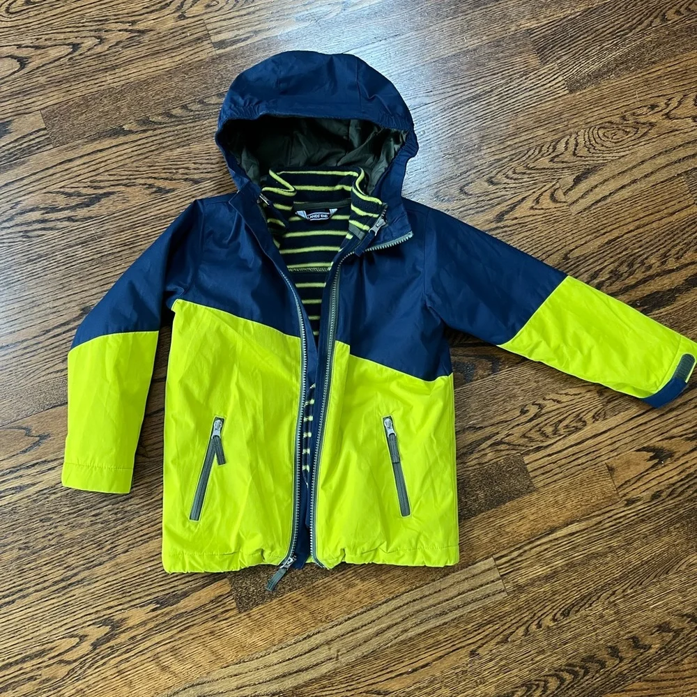 Lands End stormer 3 in 1 winter parka kids sz S - Picture 2 of 8